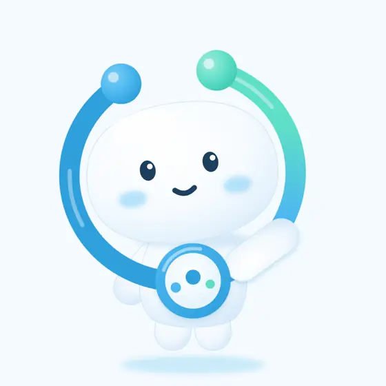 A Clinicle Bot in its listening state, tilting its head with sound rings